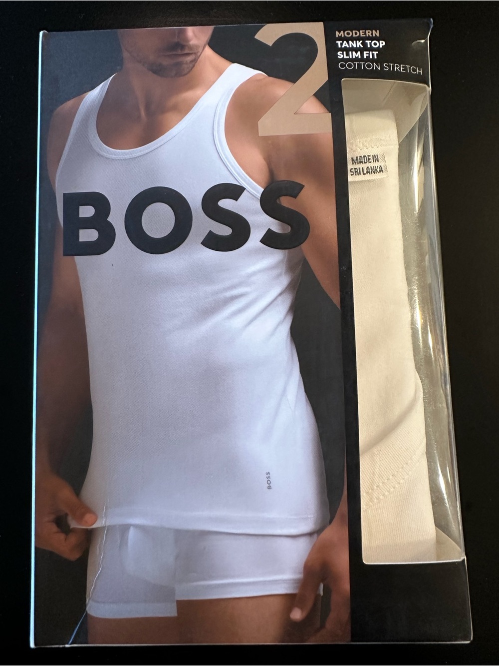 NWT BOSS Men's Modern Tank Top 2-Pack (Set of 2 Boxes) White XL